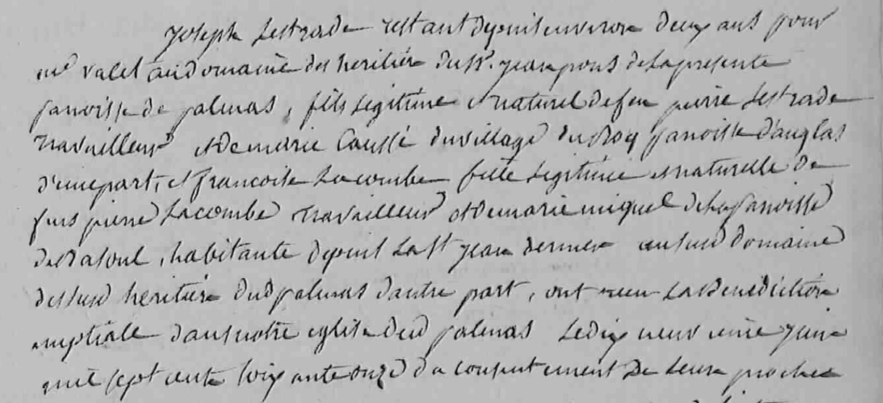 Mariage Lestrade Jean - La Combe Francoise 19-06-1771 -1.jpg